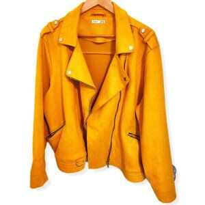 Dex Plus Yellow Faux Suede Jacket
